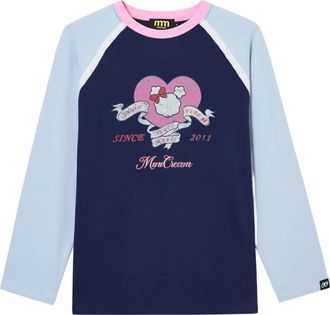 Mini Cream Top met print - Blauw