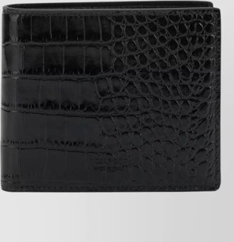 Tom Ford crocodile leather bifold wallet card holder