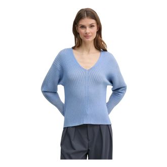 DKNY V-neck Truien - Dames - V-hals truien - Blauw - S - Polyester - Truien & Vesten
