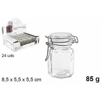 Trade Shop Trade Shop - Set 24 Pz Barattolo Ottagonale Vasetto Con Tappo Porta Spezie Vetro 85g 100827