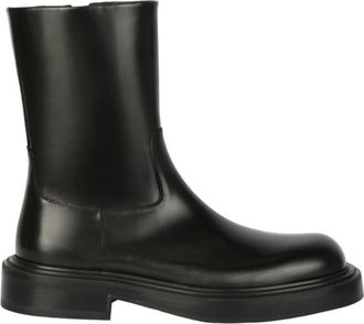 Ferragamo Formia Rounded Toe Ankle Boots, Size 7.5