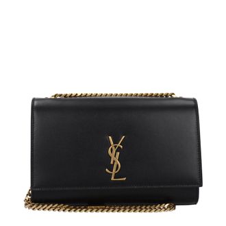 Saint Laurent Kate Damess Zwart leren schoudertas