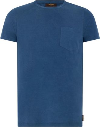 Moorer Bruzio T-shirt - Heren - T-shirts - Blauw - XS - Katoen - Tops
