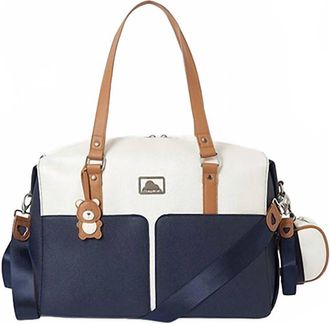 MAYORAL Womens 2Pc Tote In Pearl White & Navy