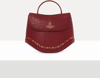 Vivienne Westwood Chloe Top Handle Bag Mini Croc-embos Foil Red