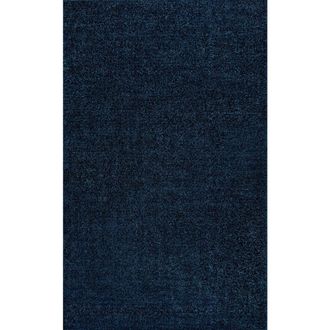 Jonathan Y Designs Haze Solid Low-Pile Area Rug in Navy at Nordstrom, Size 2Ft 0In X 8Ft 0In