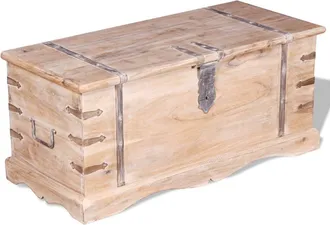 vidaXL Ba&uacute;l De Almacenamiento De Madera De Acacia Vidaxl