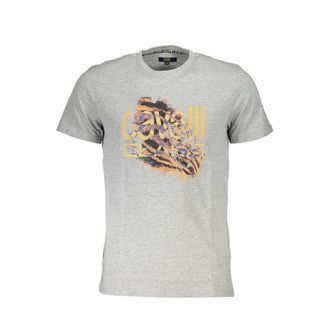 Cavalli Brown Cotton Men Mens T-Shirt