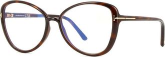 Tom Ford FT5907-B 052 Dark Havana/Clear Blue Light Block 55mm