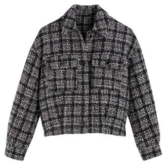 La Redoute Collections Kort jasje, geruit, aansluitende snit