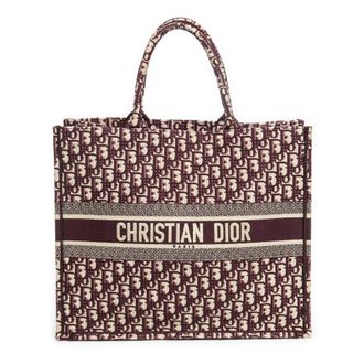 Dior Pre-owned Womens Book Tote Shoulder Bag - Burgundy - One Size