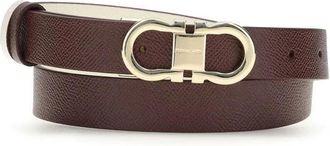 Ferragamo Gancini Riem - Dames - Riemen - Bruin - 95 CM - Leer - Accessoires