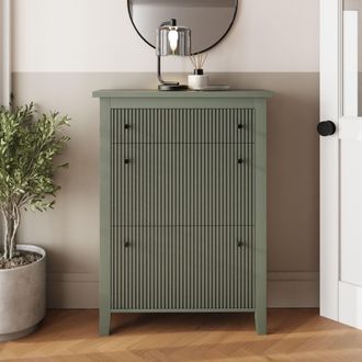 GFW Garrucha Deluxe Shoe Cabinet in Green