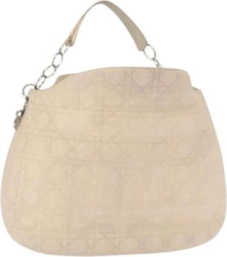 Dior Pre-owned Shoulder Bags, female, Beige, Size: ONE SIZE Pre-owned Leather Shoulder Bag