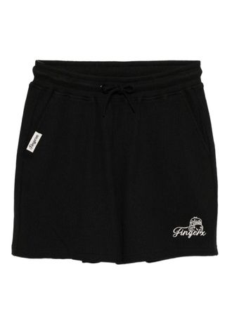 Fingercroxx Shorts met geborduurd logo - Zwart