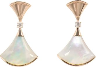 Bulgari Orecchini Divas Dream in oro rosa 18 carati con madreperla e diamanti