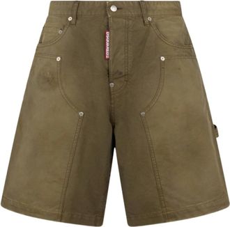 Dsquared2 Green Cotton Shorts