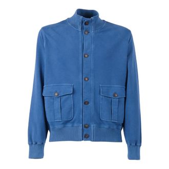 Circolo 1901 Denim Jackets, male, Blue, Size: XL Giubbino Pilot