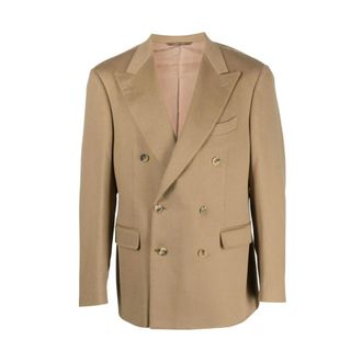Canali Formal Blazers, male, Brown, Size: 2XL Cashmere Blazer