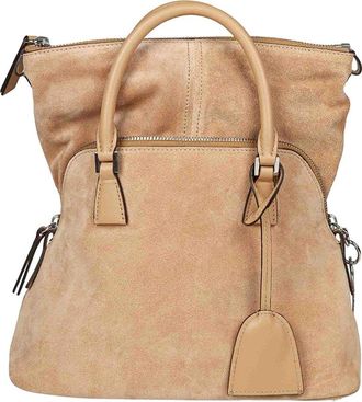 Maison Margiela 5Ac Soft Mini Handbag In Natural Color Suede
