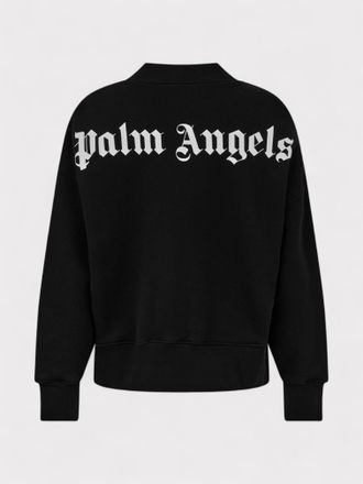 Palm Angels Mens Classic Logo Crewneck Curved - Black - Size Small