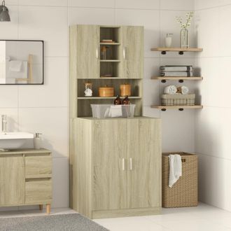 vidaXL Vidaxl Mobili Lavatrice 2pz Rovere Sonoma In Legno Multistrato