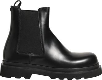 Dolce & Gabbana Chelsea Boots - Heren - Chelseaboots - Zwart - 44 EU - Leer - Schoenen