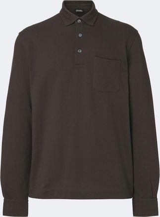 Ermenegildo Zegna Polo in piqu&eacute; di cotone