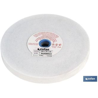 cofan Muela Abras. Blanca 250x25x25 Gr.60, Muelas Abrasivas Color Blanco Alta Calidad (acero Alta Aleacci&oacute;n, Hss Y Aceros Para Herramientas) Para Trabajos D