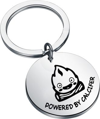 Generic OTGW Inspired Gift Calcifer Keychain Calcifer Fans Gift Powered By Calcifer for Him (PO-BY-CAL-CI)