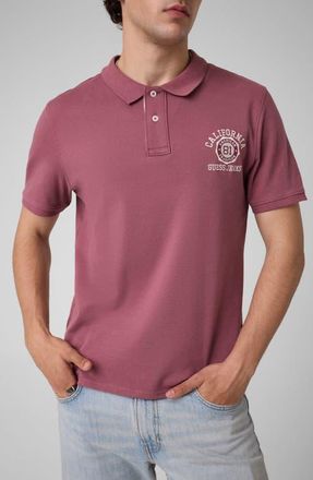 Guess Muscle Fit Sueded Jersey Polo in Soft Berry at Nordstrom, Size Xx-Large