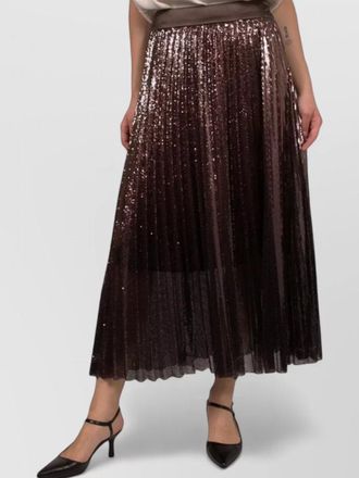 PESERICO silk pleated skirt