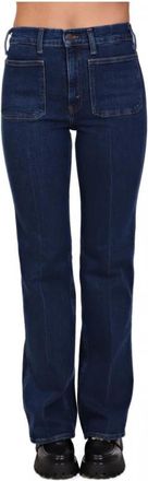 Ralph Lauren Jeans, Dames, Blauw, W30, Katoen, Logo Labels Jeans