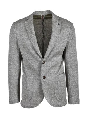 Laboratori Italiani Casual Jacket with Textured Fabric and Classic Lapel