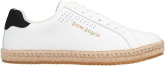 Palm Angels White Calfskin Low Top Mens Sneakers