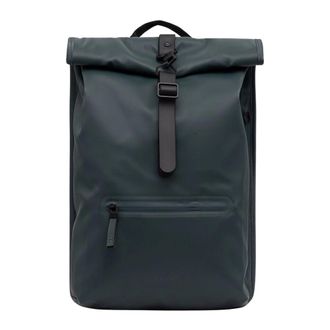 Rains Rolltop Rucksack W3 - Bags - unisex - Verde - ONE SIZE