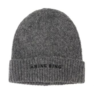 Anine Bing Accessoires, Dames, Grijs, ONE Size, Wol, Elia Muts