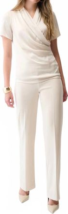 Joseph Ribkoff Calliope Classic Wide-Leg Pants In Moonstone