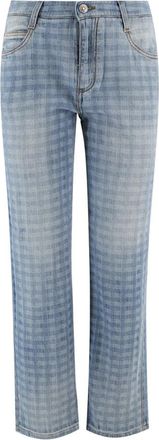 Ermanno Scervino Straight-leg Jeans - Dames - Regular Fit Jeans - Blauw - M - Leer - Jeans