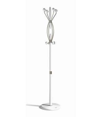 HERDASA Herdasa - Perchero Mod. 424 Herrajes En Cromo Satinado Lacado Blanco, 184 Cm(alto)37 Cm(ancho)37 Cm(largo)