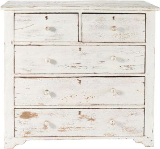 Maisons du monde Cómoda de mango blanco efecto envejecido An. 94 cm