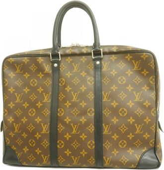 Louis Vuitton Black Brown Briefcase (Pre-Owned)