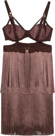 Elisabetta Franchi Fringe Bra Dress
