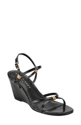 Marc Fisher Faithy Slingback Wedge Sandal in Black at Nordstrom, Size 7.5