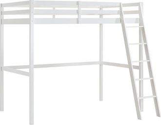 Vente-Unique Letto A Soppalco 120 X 190 Cm Pino Massello Bianco - Gedeon Ii