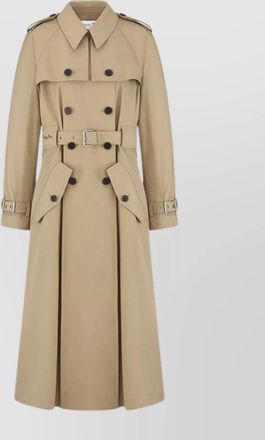 Dior waist belted long length double-breasted coat