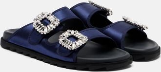 Roger Vivier Slidy Viv satin sandals