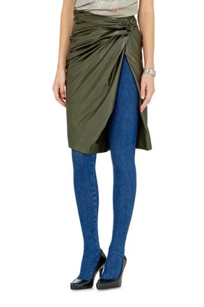Diesel Draped pencil skirt with split - Skirts - Woman - Green