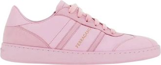 Ferragamo Garda Low-Top Sneaker With Logo, Size 7.5