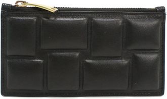 Bottega Veneta Black Leather Coin Purse/Coin Case (Pre-Owned)